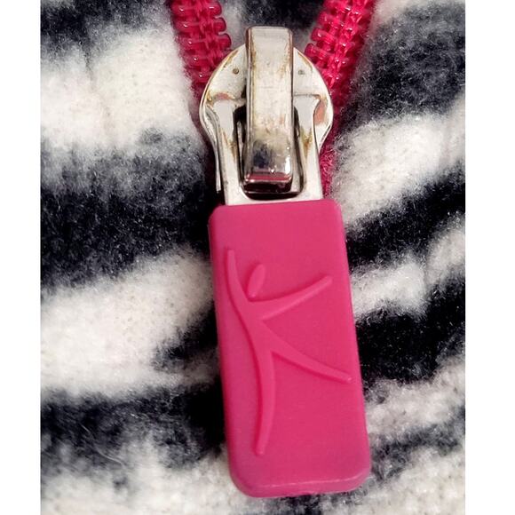 Danskin Zebra Striped Pullover Jacket Size M(7-8) - Picture 3 of 11